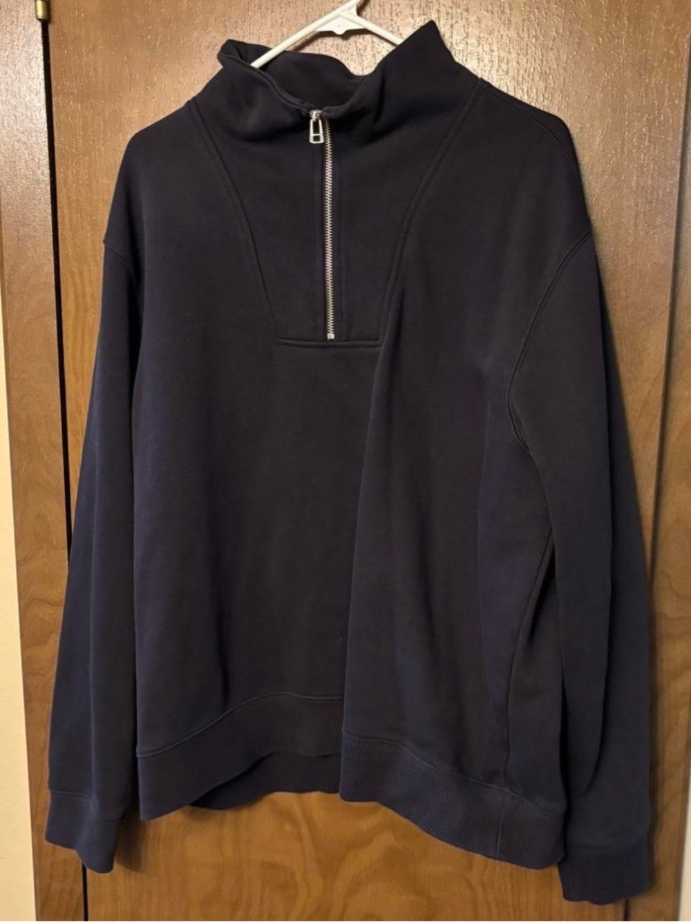 H&M Quaterzip in Dark Blue/Navy
